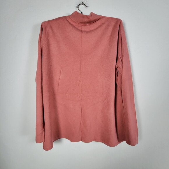 Bonmarche Womens 20/22 Peach Acrylic Supersoft Mock Neck Knit Pullover Sweater - Picture 2 of 7